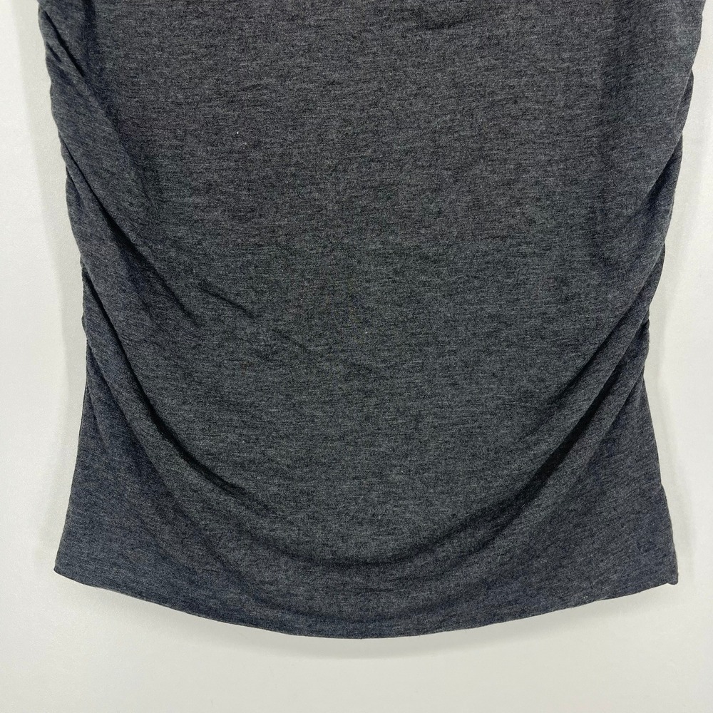 Athleta Women Heather Gray Ruched Side Stretch Skirt Small Tall - Picture 3 of 11